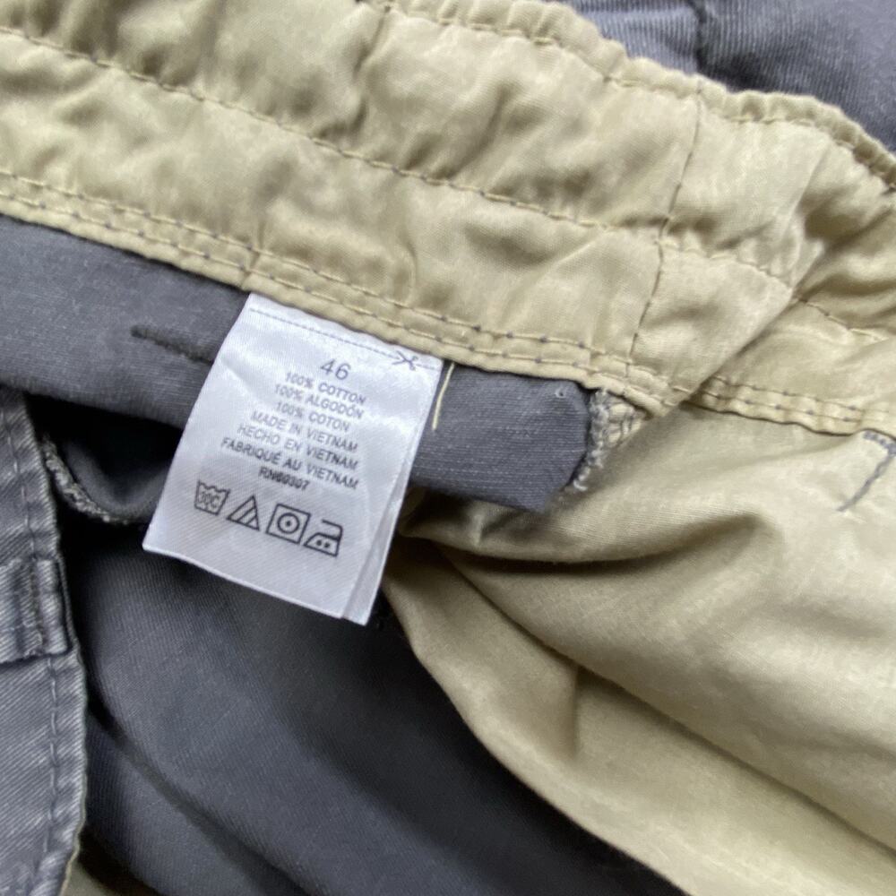 Y2K Unionbay Men's Cargo Shorts Size 46 Gray Stretch Cotton Hiking Casual Skate - Picture 6 of 10